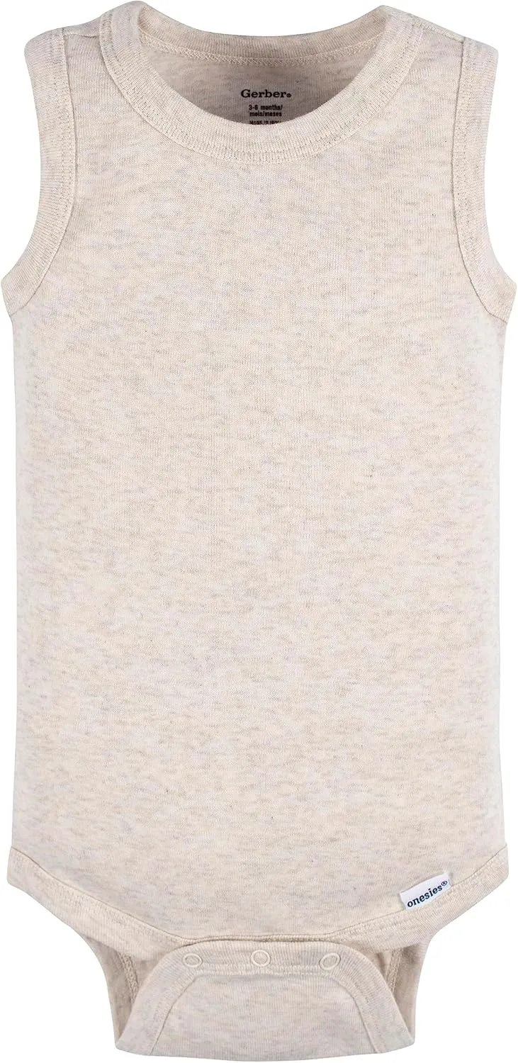 Gerber Baby Boys Multi-Pack Sleeveless Onesies Bodysuit