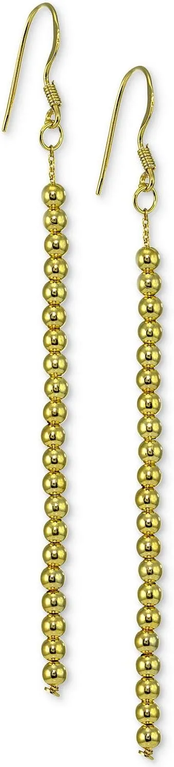 Giani Bernini Beaded Linear Drop Earrings in 18k Gold-Plated Sterling Silver