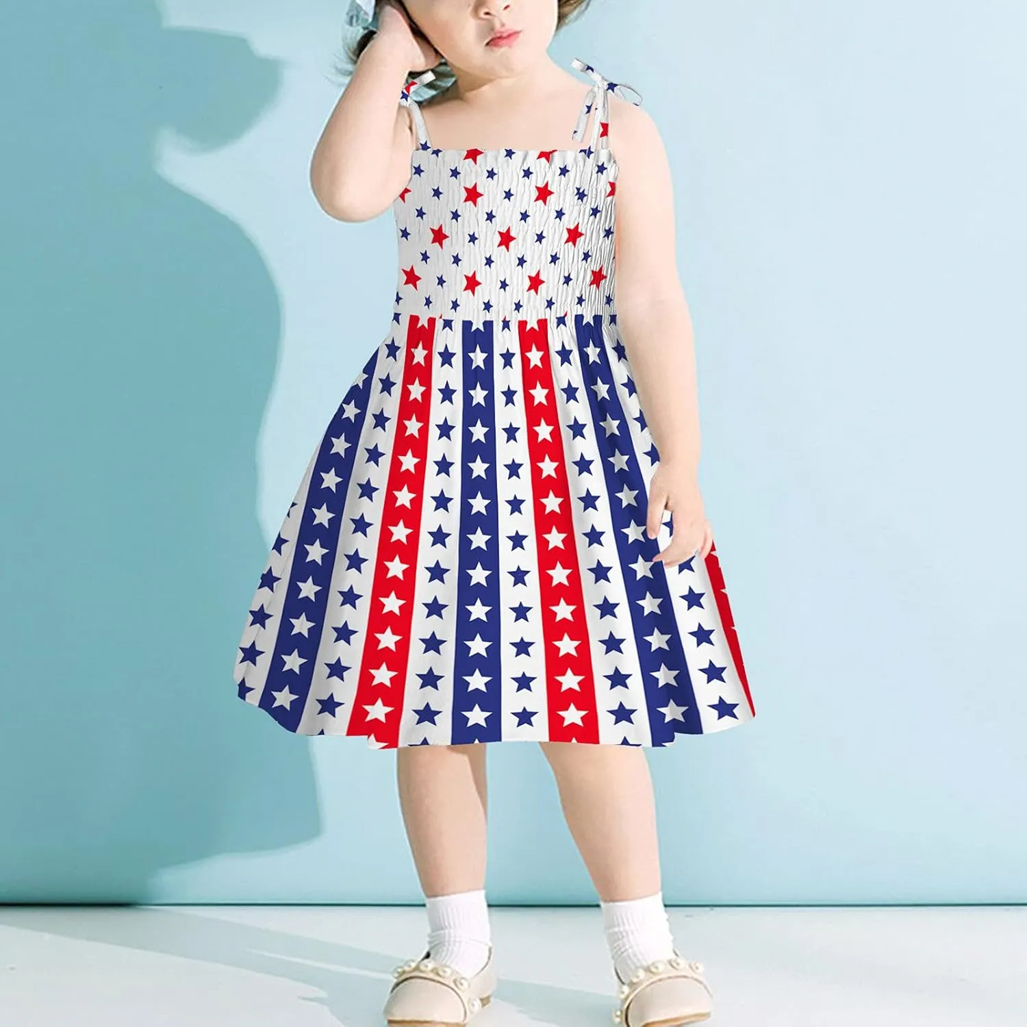 Girl's Spaghetti Strap Ruched Cam Dress Floral Print Ruffle Flared Mini Dresses Kid Toddler Strap Floral Beach Dress