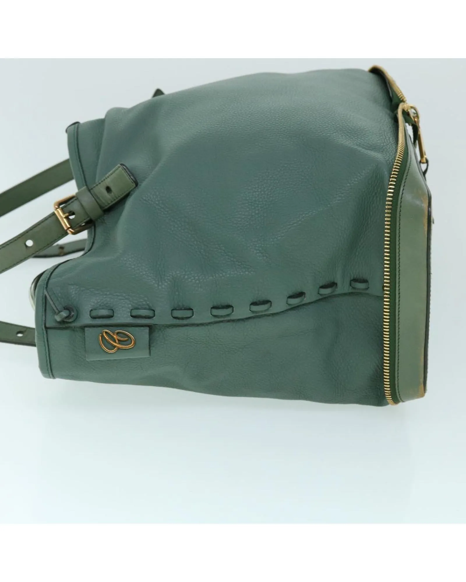 Green Leather Tote Bag