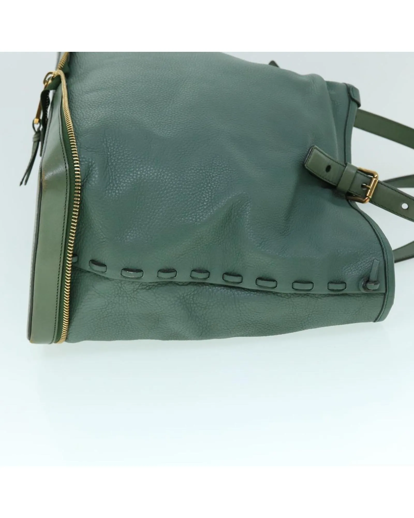 Green Leather Tote Bag