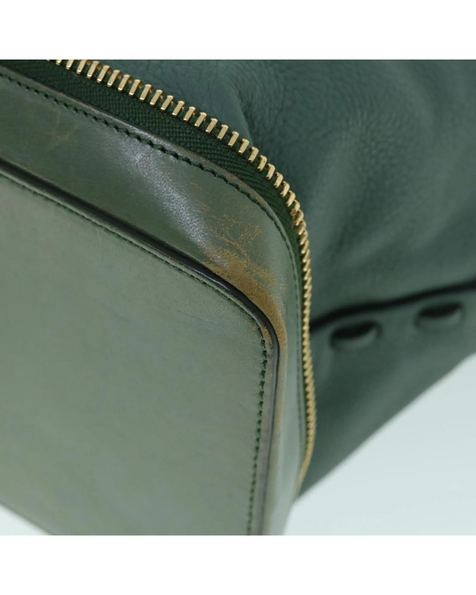Green Leather Tote Bag