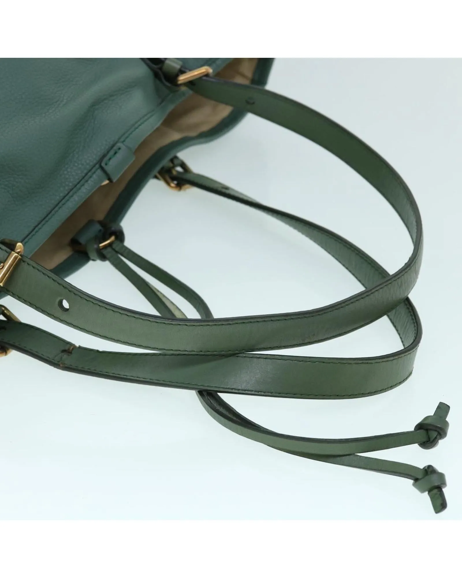 Green Leather Tote Bag
