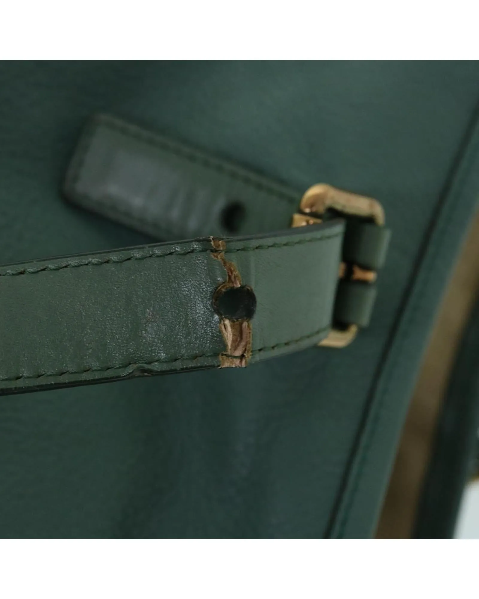 Green Leather Tote Bag