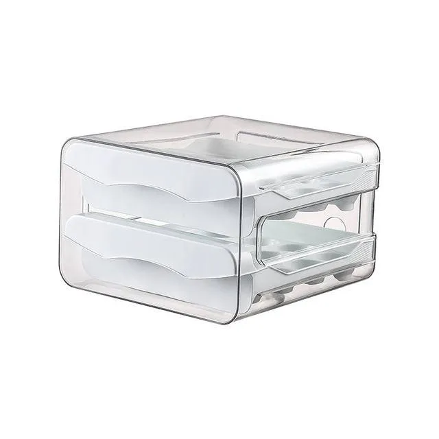 Grids Egg Storage Container for Refrigerator Clear Drawer T