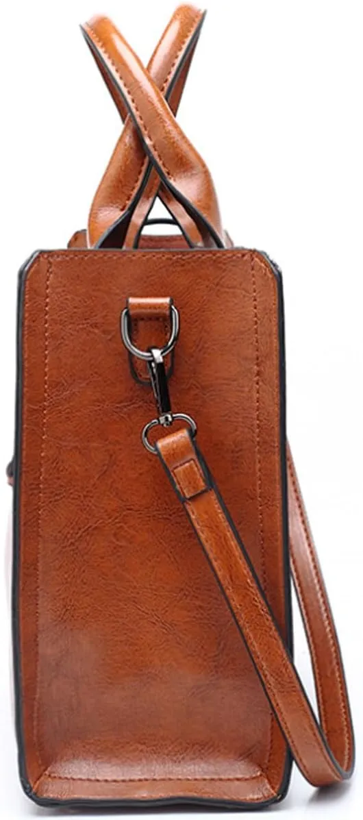 Handbag for Women,PU Leather Shoulder Bag Fashion Top-Handle Satchel Large Tote Purse