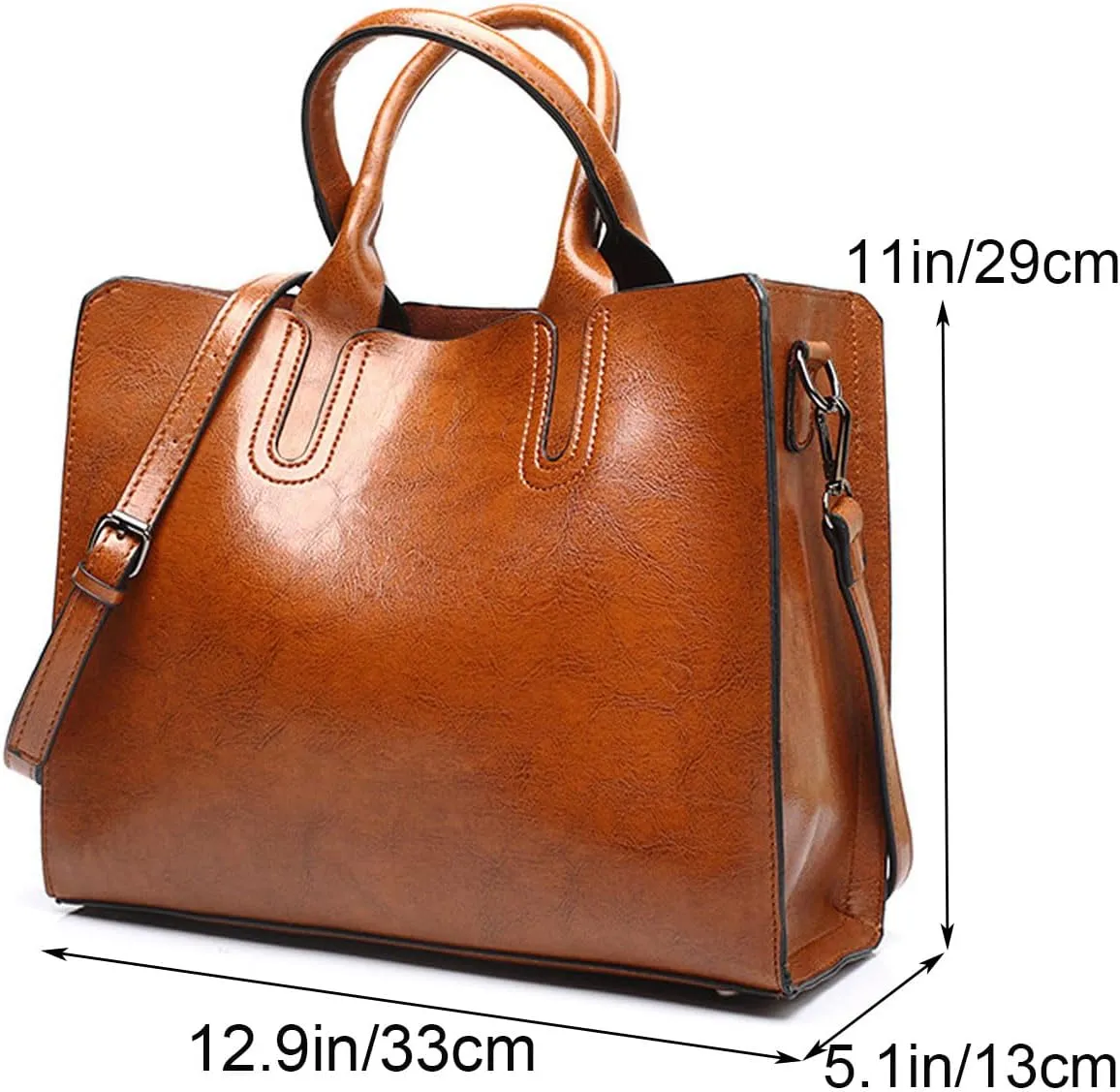 Handbag for Women,PU Leather Shoulder Bag Fashion Top-Handle Satchel Large Tote Purse