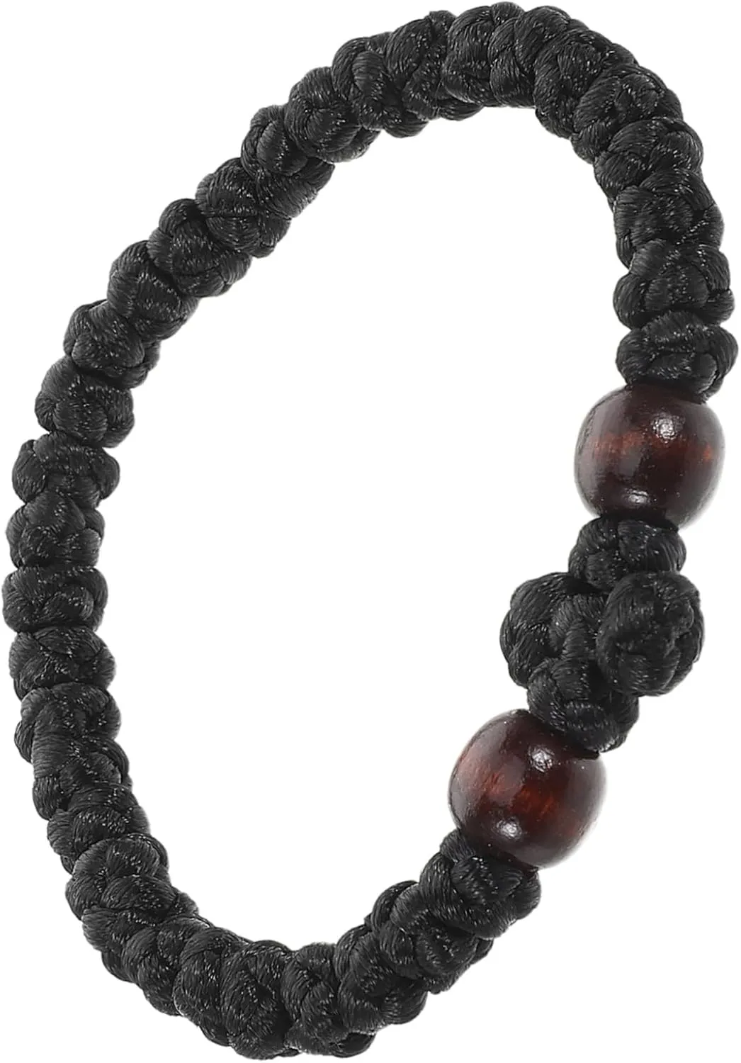 Handmade String Bracelet 10mm Wood Bead Prayer Bracelet for Women Religious Casual Wear