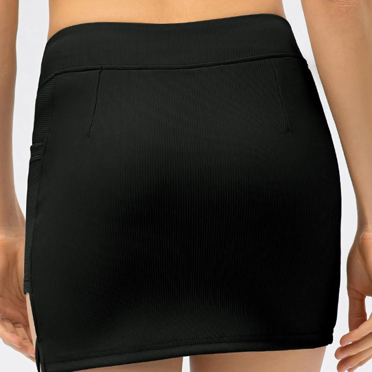 High Waisted Skirts for Women,Side Drawstring Stretchy Wrap Golf Skirts with Shorts,Dressy Going Out Skirt Outfits