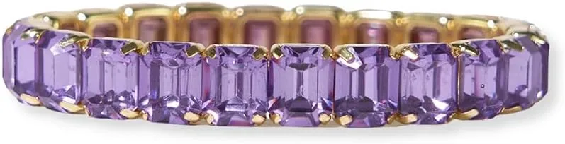 INK   ALLOY Rhinestone Bracelet for Women, Etta Prism Stretch Crystal Gemstone Chunky Stackable Bracelets, Handmade Jewelry for the Modern Bohemian