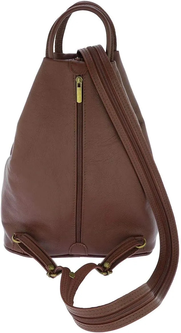 Italian Genuine Leather Top Handle Backpack Purse Shoulder Bag Handbag Rucksack For Women