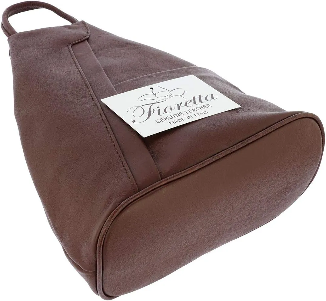 Italian Genuine Leather Top Handle Backpack Purse Shoulder Bag Handbag Rucksack For Women