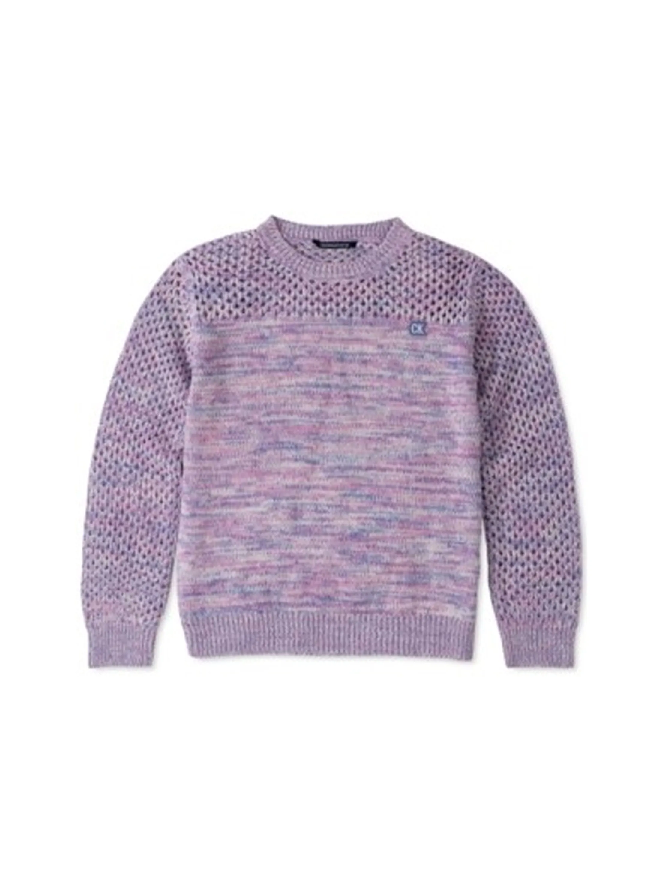 Kids Girl's Textured Pullover Sweater,Light Purple