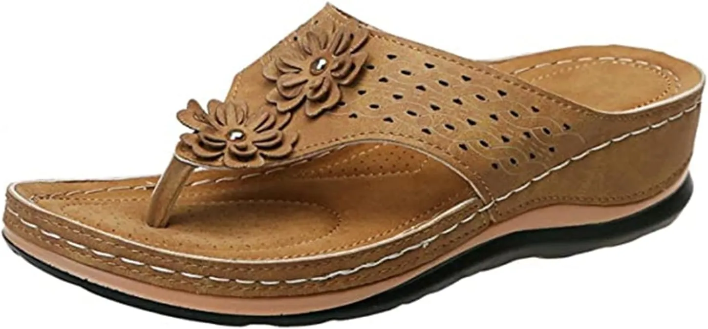 Ladmiple Sandals for Women Casual Summer 2023 Womens Summer Dressy Orthopedic Slide Sandal Slip On Open Toe Thong Sandal