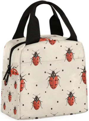 Ladybugs Lunch Bag Ladybugs Red Tote Lunch Bag Reusable Lunch Box Leakproof Cooler Bag