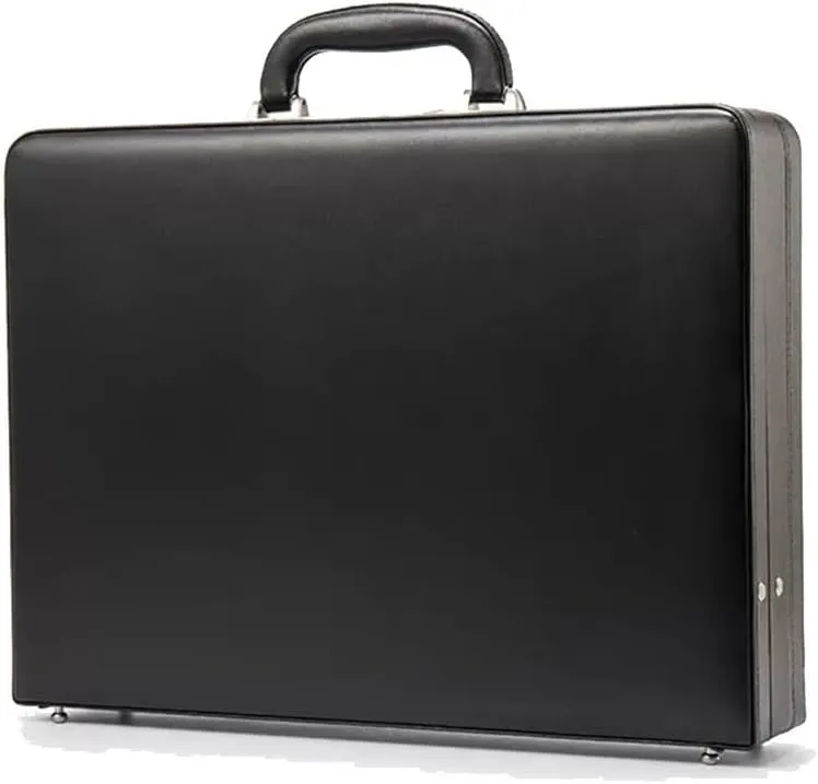 Leather Briefcase, Business Suitcase Password Box, Men's And Women's Laptop Bags File Box Document Storage Suitcase