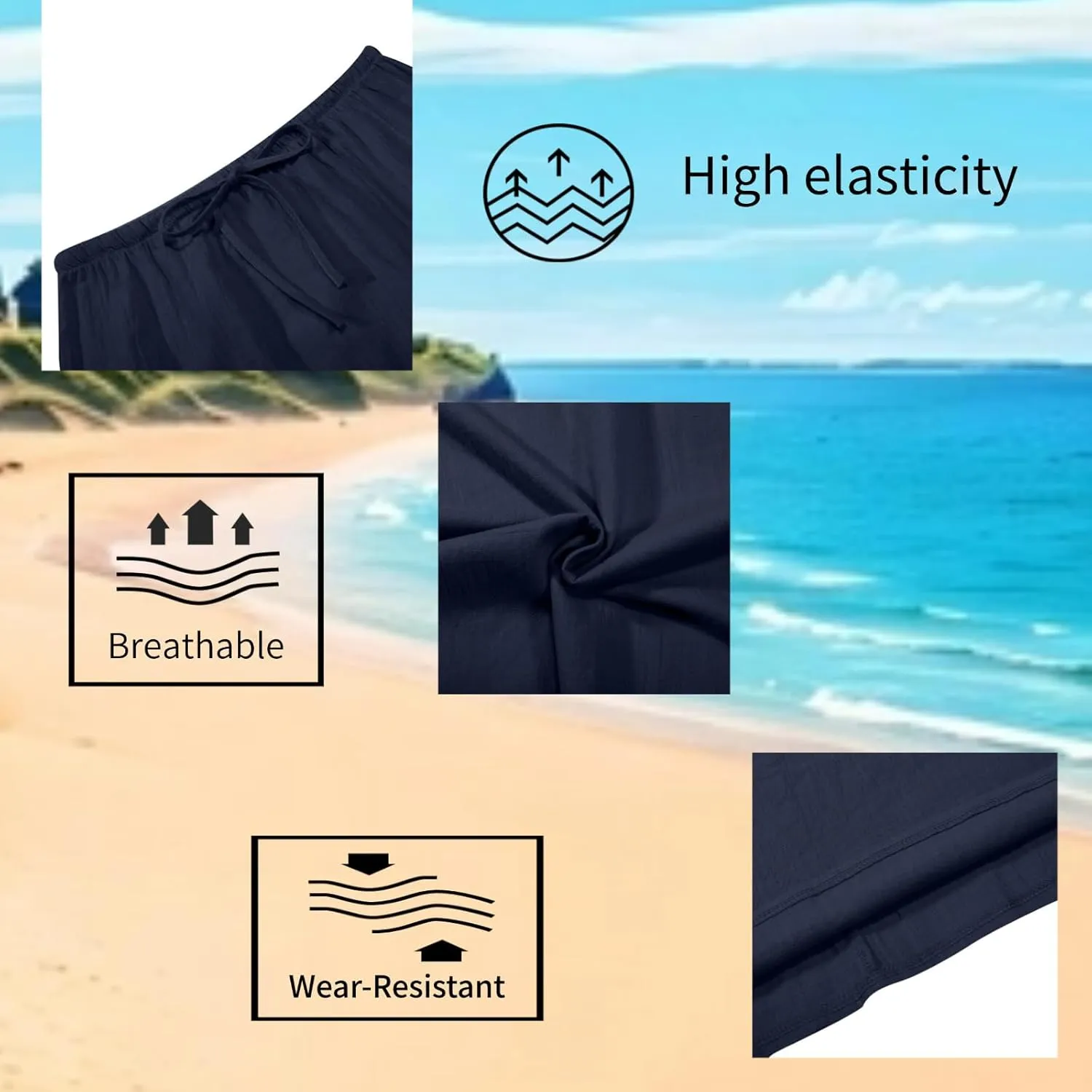 Linen Maxi Skirts for Women Trendy Summer 2025 Drawstring Waist A Line Skirts Cute Vacation Boho Long Flowy Skirts