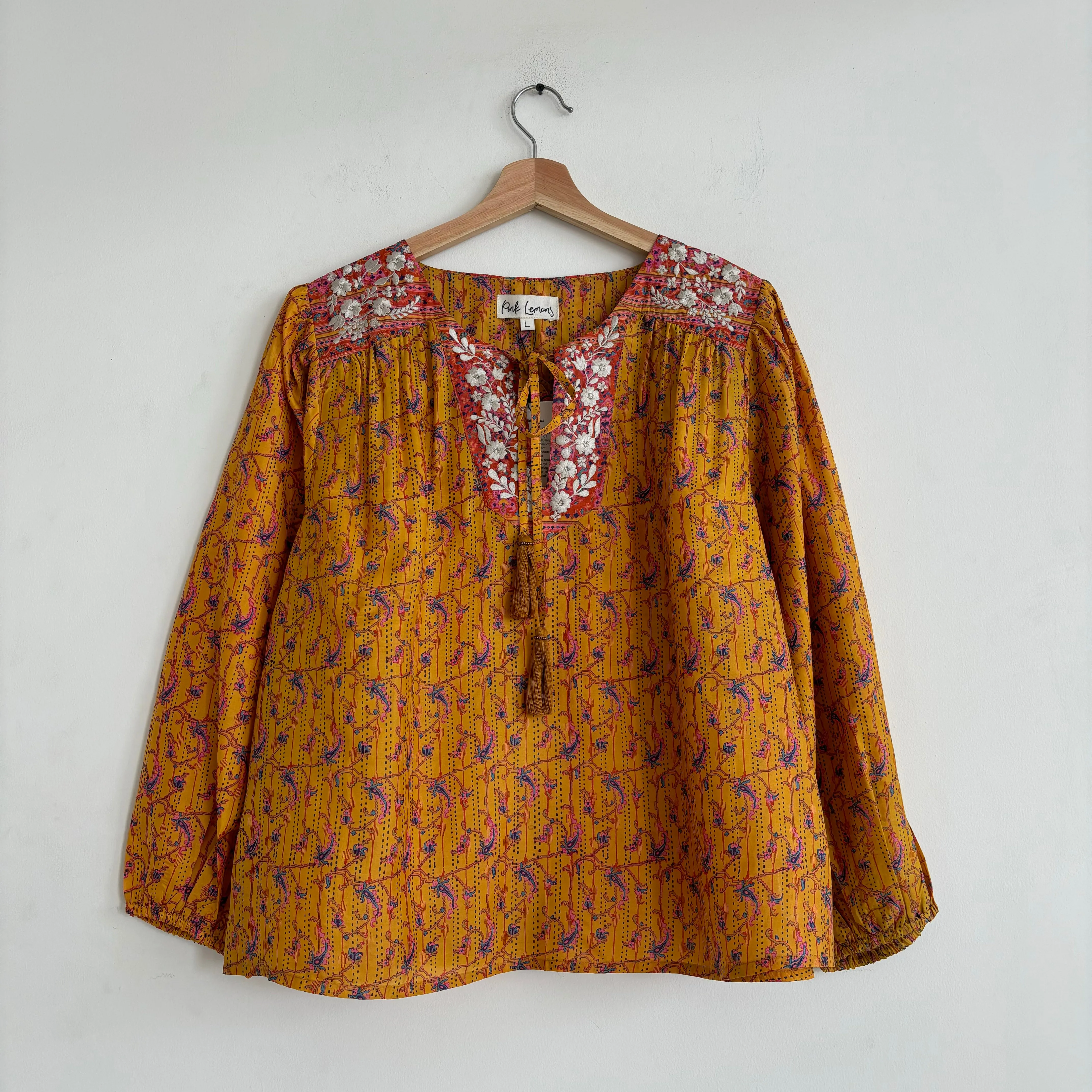 Lolita Embroidered Silk Blouse 112 - S
