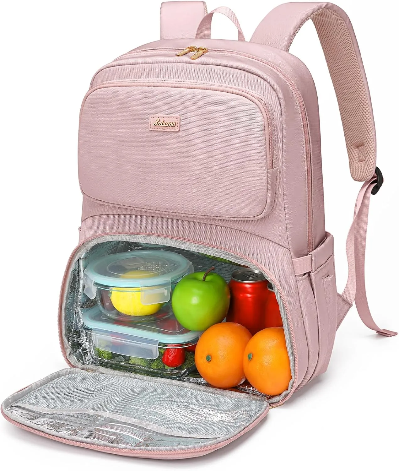 Lunch Backpack for Women Men 16 Inch Laptop Backpack with Leak Proof Lunch Compartment Picnic Big Traveling Bag Meal Prep bags for Daily Commuter Travel