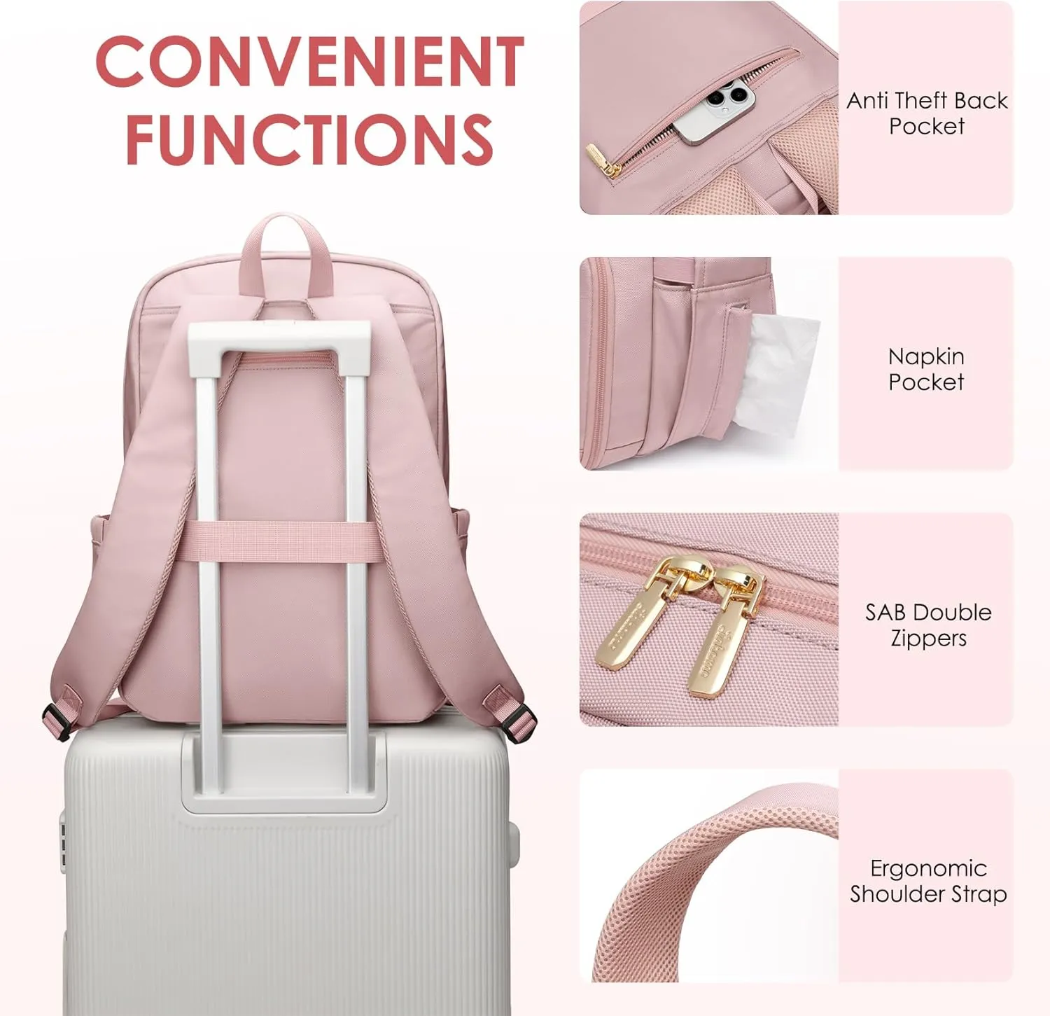 Lunch Backpack for Women Men 16 Inch Laptop Backpack with Leak Proof Lunch Compartment Picnic Big Traveling Bag Meal Prep bags for Daily Commuter Travel