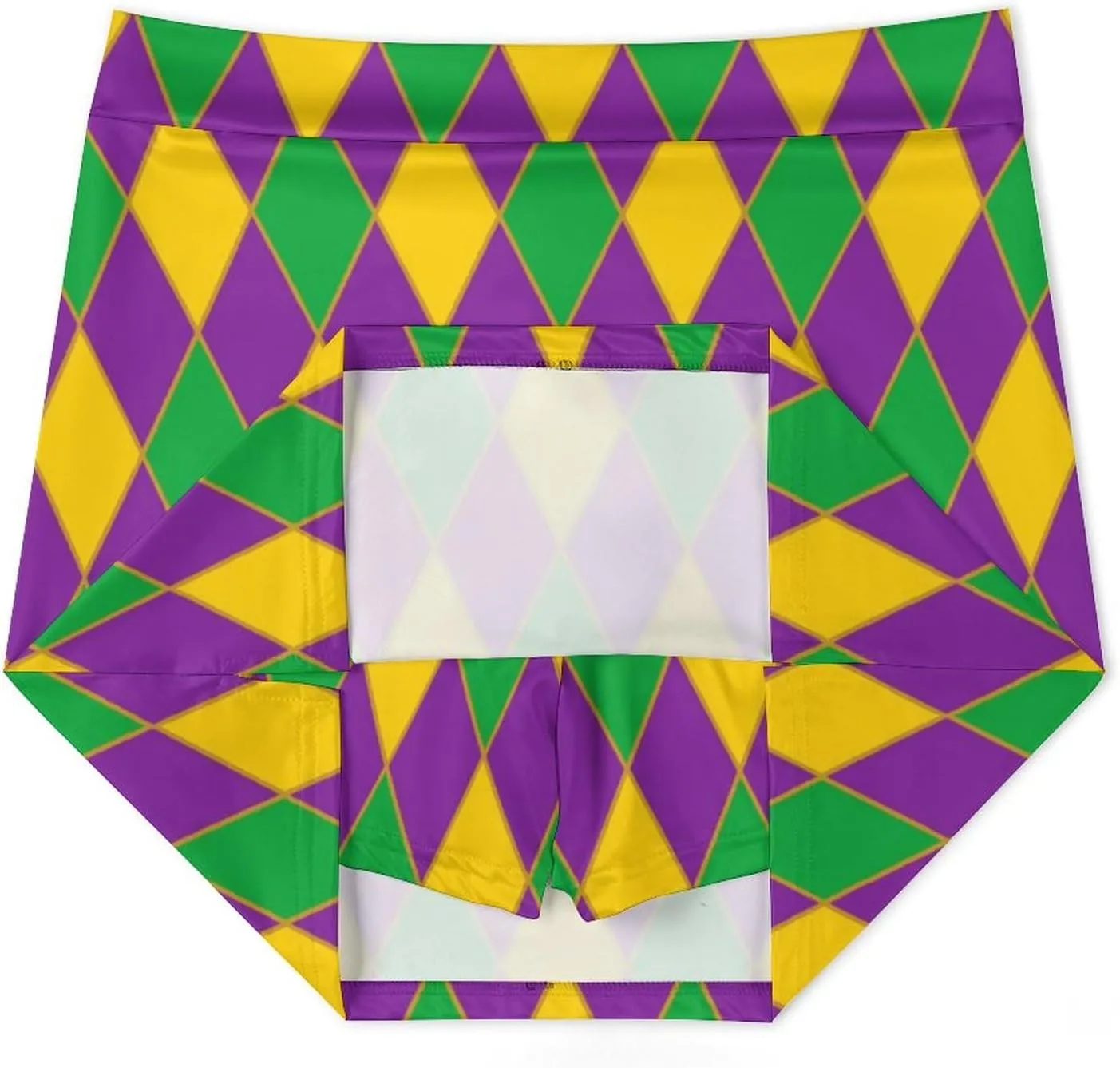 Mardi Gras Shorts Skirt Womans Light Proof Trouser Skirts Mini Skirt High Waist Single Pocket A Line Sports Skorts