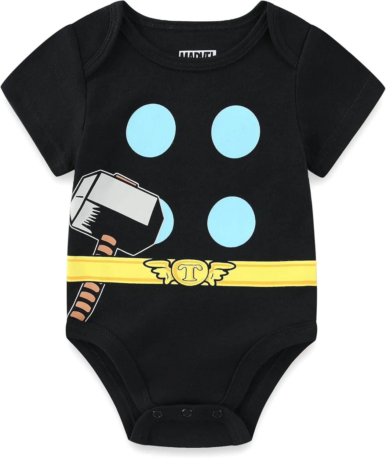 Marvel Avengers Baby Boys 5 Pack Short Sleeve Bodysuit for Newborn and Infants