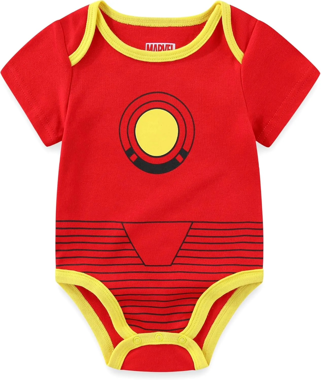 Marvel Avengers Baby Boys 5 Pack Short Sleeve Bodysuit for Newborn and Infants