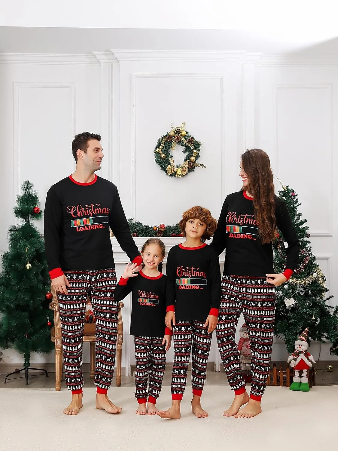 Matching Christmas Pajamas Sets for Family, Cute Womens Mens Christmas Pjs Set