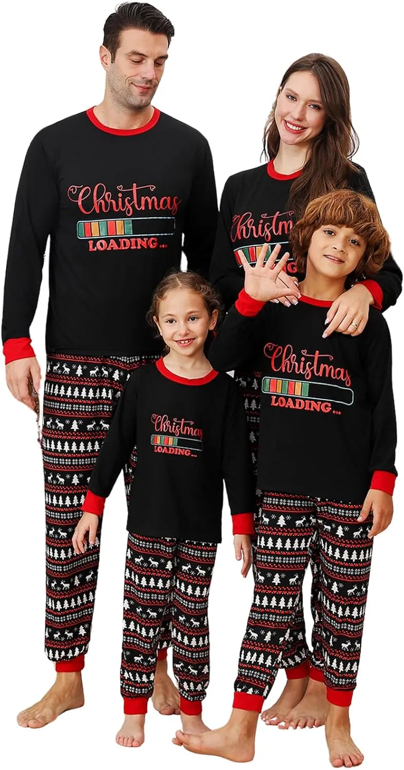 Matching Christmas Pajamas Sets for Family, Cute Womens Mens Christmas Pjs Set