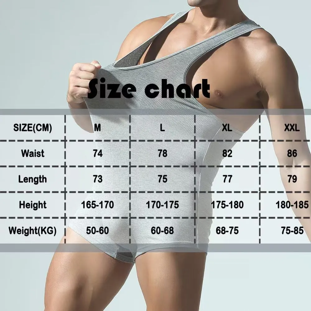 Men Athletic Supporters Bodysuits Leotard Wrestling Singlet Jumpsuits Seamless Slim Fits Shapewear Boxers
