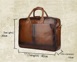Men's Handbag Shoulder Leather Laptop Bag Briefcase Men's Messenger Bag