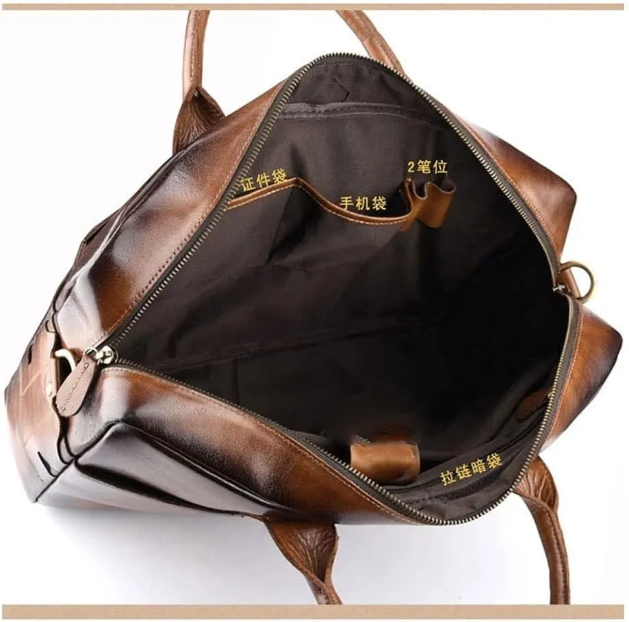 Men's Handbag Shoulder Leather Laptop Bag Briefcase Men's Messenger Bag