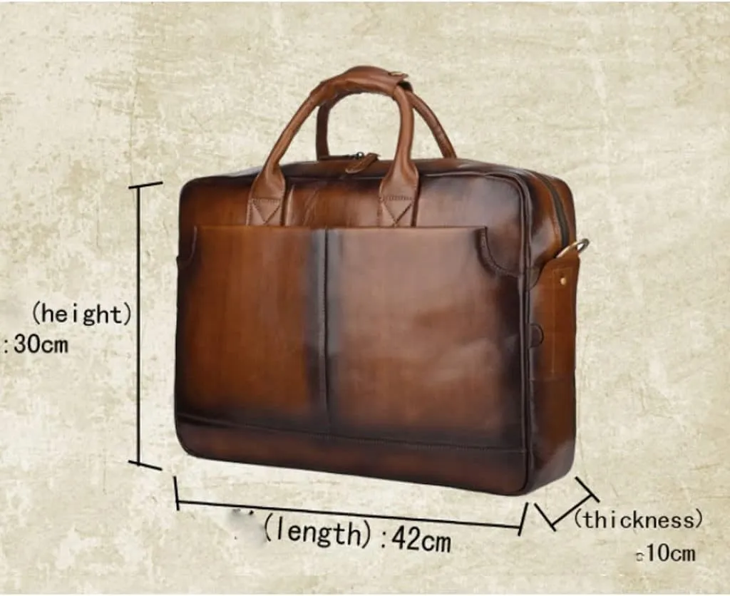 Men's Handbag Shoulder Leather Laptop Bag Briefcase Men's Messenger Bag