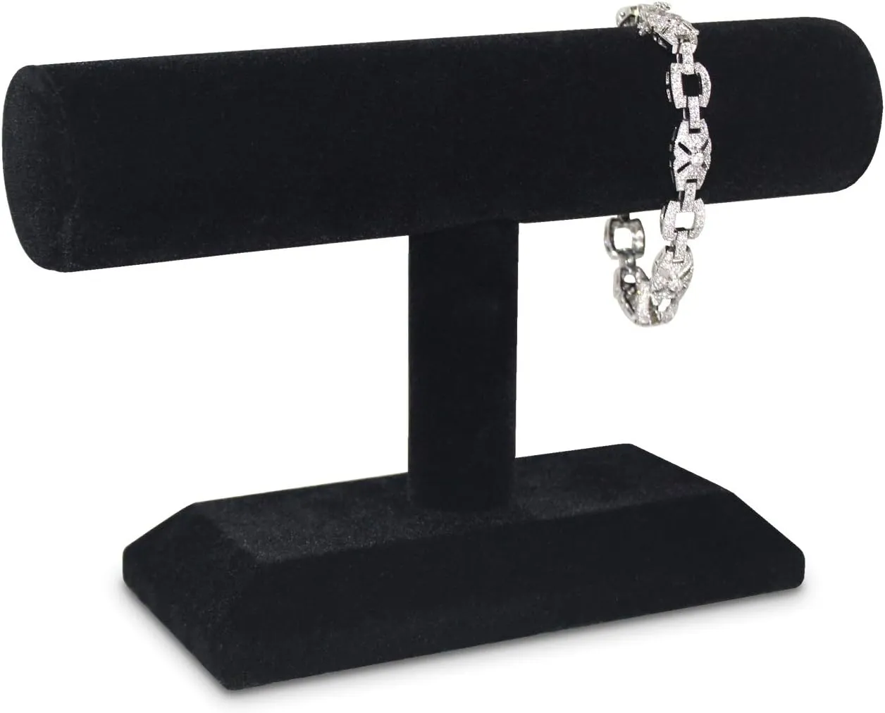 MOOCA Bracelet Holder Jewelry Display Watch Bracelet Jewelry Stand Organizer Bangle Holder, T-Bar Stand for Home Organization, Black Velvet