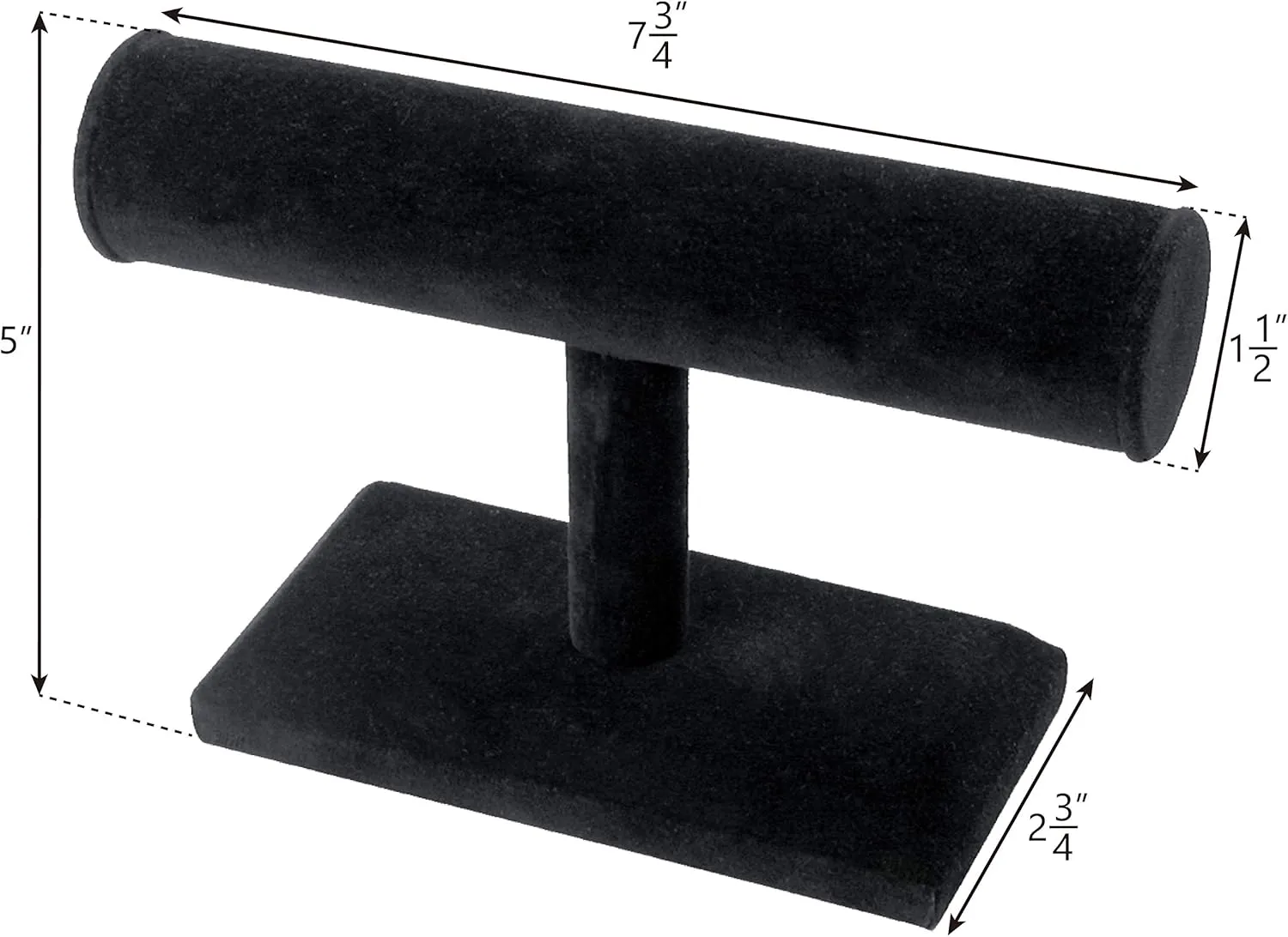 MOOCA Bracelet Holder Jewelry Display Watch Bracelet Jewelry Stand Organizer Bangle Holder, T-Bar Stand for Home Organization, Black Velvet