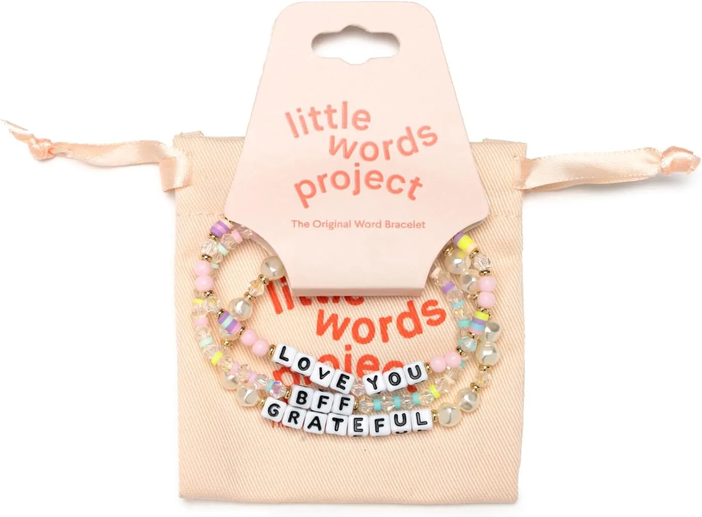 Mother's Day Gifts, The Original Word Bracelet, Made with Colorful Beads and Plated Brass Hardware, Handcrafted Design & Positive Message