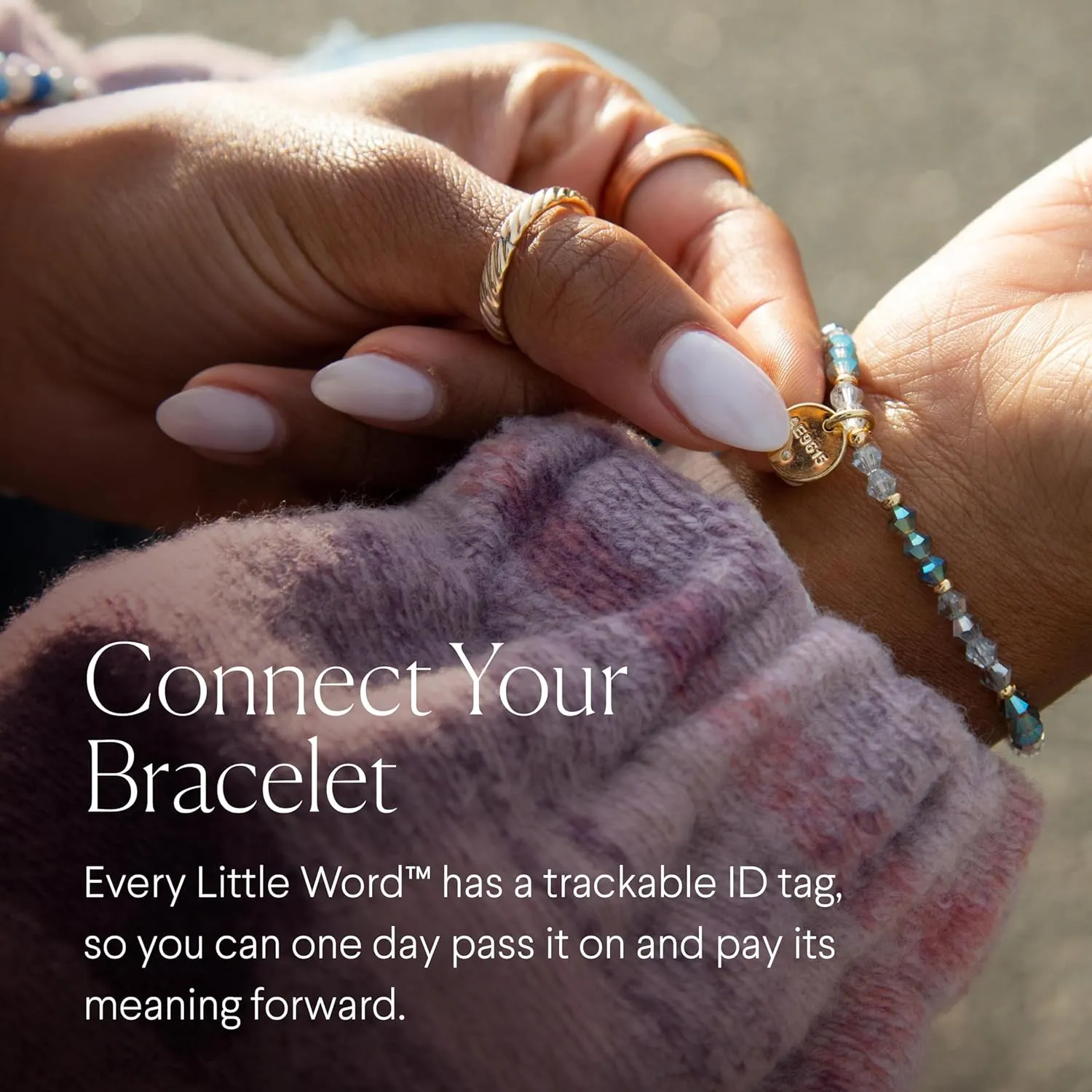 Mother's Day Gifts, The Original Word Bracelet, Made with Colorful Beads and Plated Brass Hardware, Handcrafted Design & Positive Message