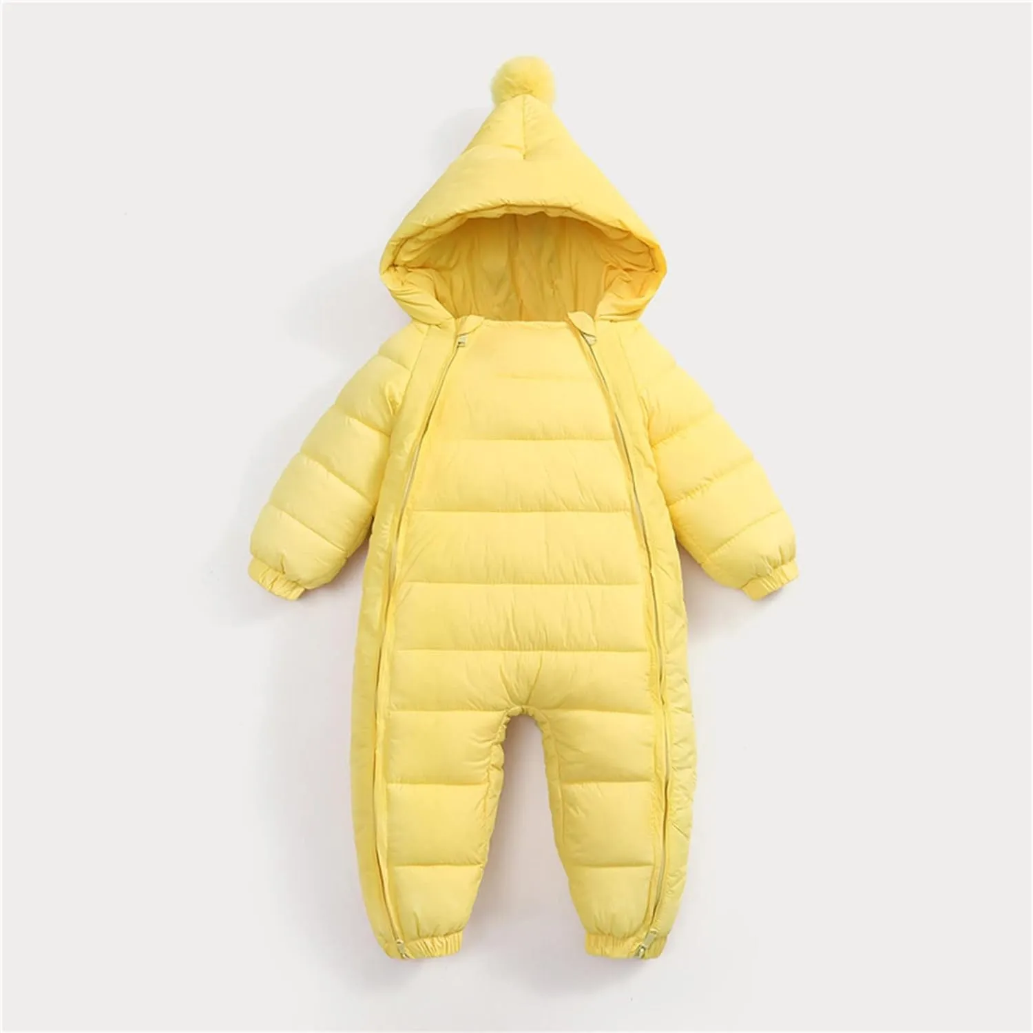 Newborn Baby Boy Girl Snowsuit Winter Puffer Jacket Warm Hoodie Romper Jumpsuit Lightweight Down Coat Zip up Outwear