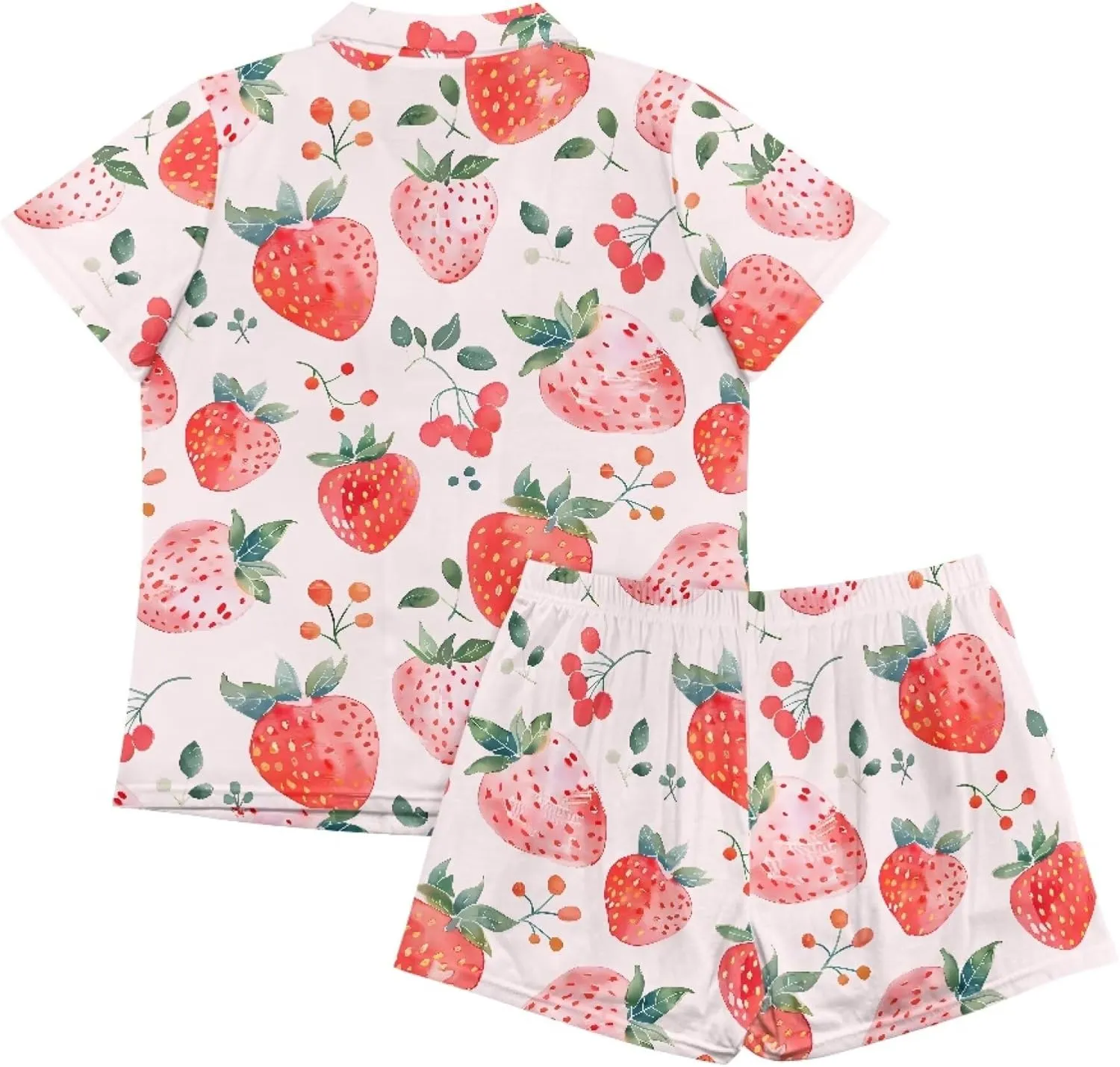Pajamas Women Comfy Button Down Pajama Sets Short Sleeve Loungewear Two Piece Sets