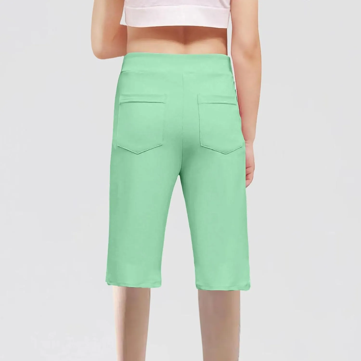 Pants for Kids Girl Boy Summer Fall Sport Gym Yoga High Cut Straight Leg Plain Pants Shorts Sweatpants Child 2025