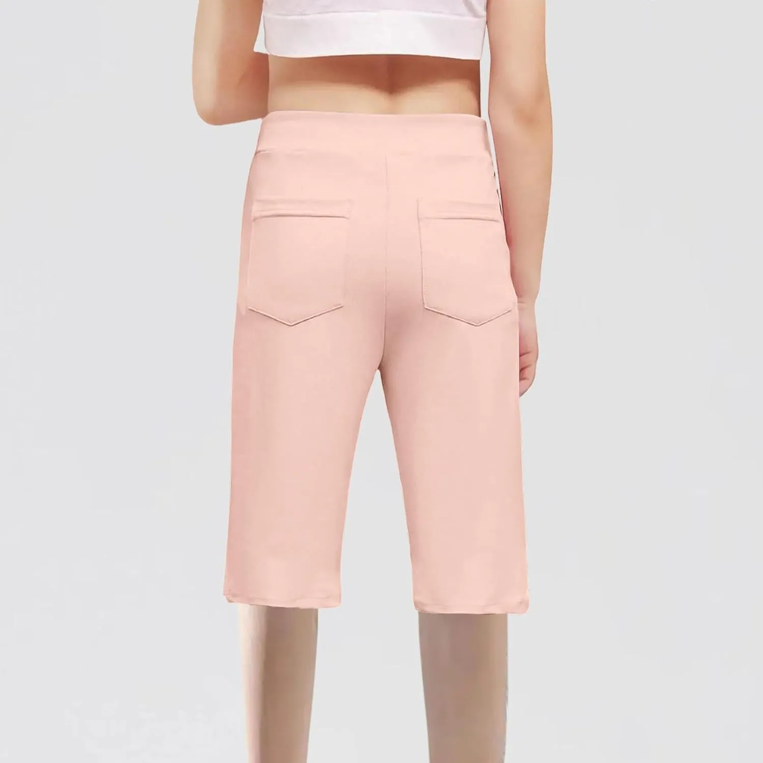 Pants for Kids Girl Boy Summer Fall Sport Gym Yoga High Cut Straight Leg Plain Pants Shorts Sweatpants Child 2025