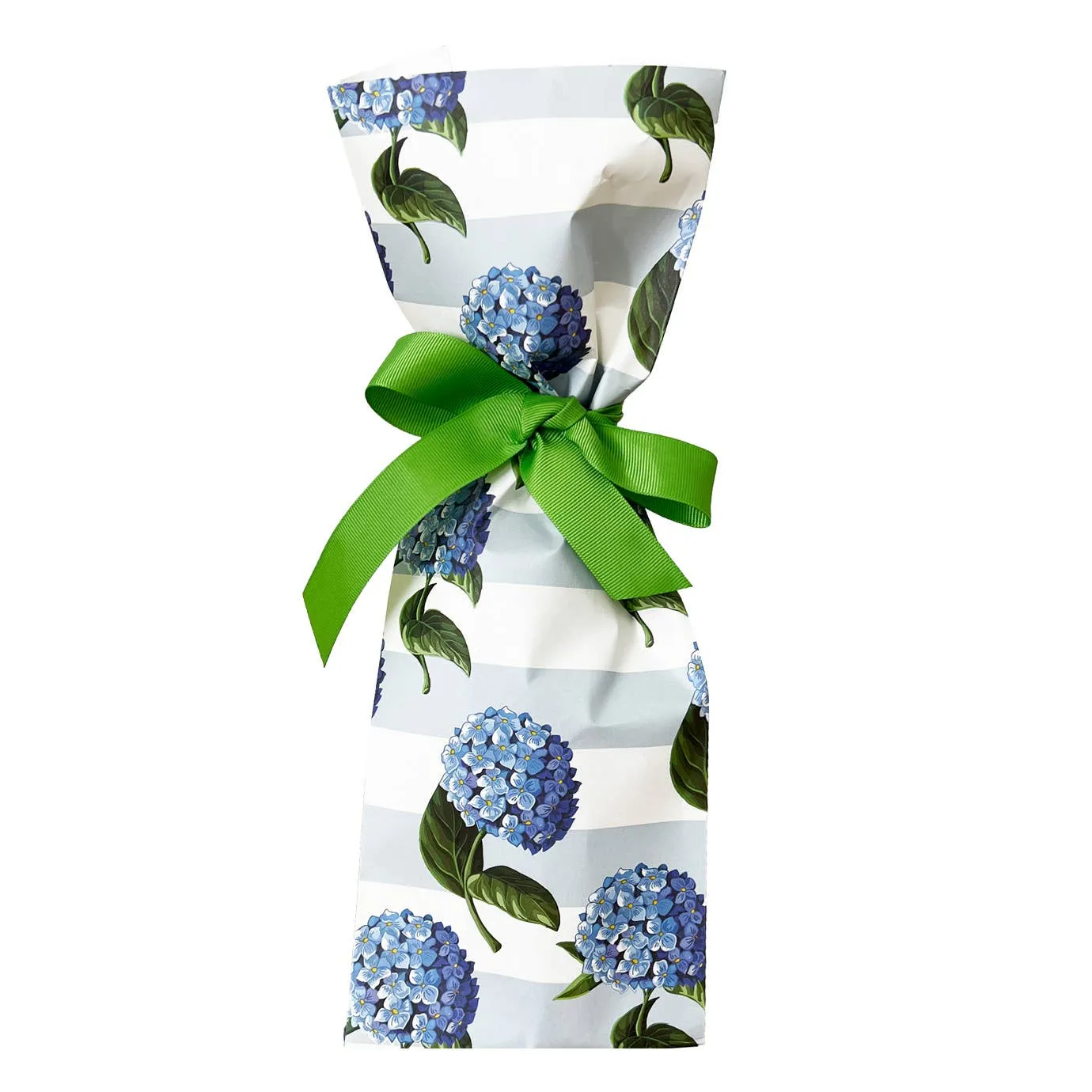 Paper Wine Bags | Hydrangeas Stripe