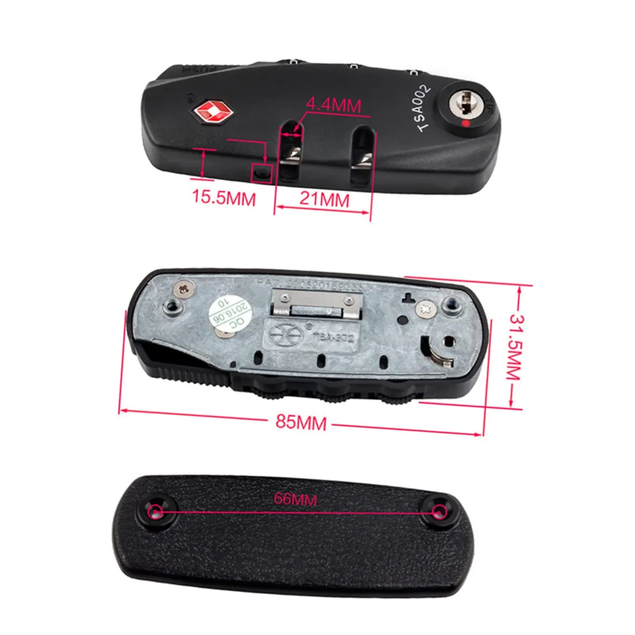 Pcs Travel Security Locks Compliant Code Lock for Luggage Backpack Suitcase Black