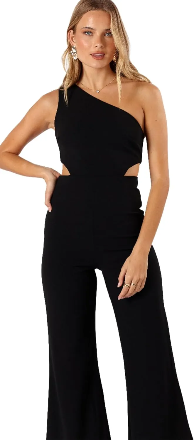 Petal & Pup Womens Tina One Shoulder Jumpsuit