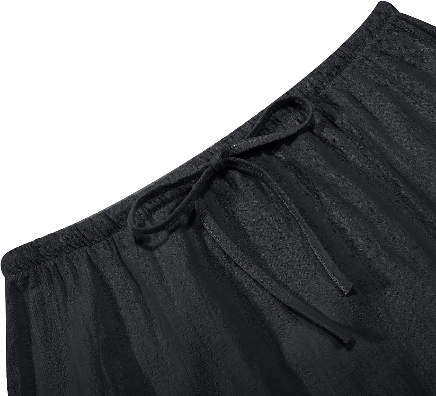Photno Maxi Skirts for Women Linen Trendy Summer Drawstring Skirt Low Waisted A-Line Skirts Flowy Boho Beach Vacation Outfits