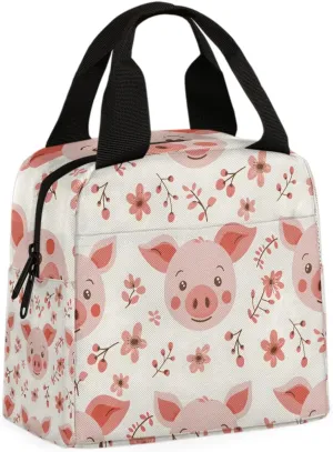 Pink Pigs Lunch Bag Pink Pig Tote Lunch Bag Reusable Lunch Box Leakproof Cooler Bag