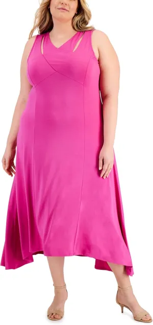 Plus Size Sleeveless Midi Dress Tulip 0X