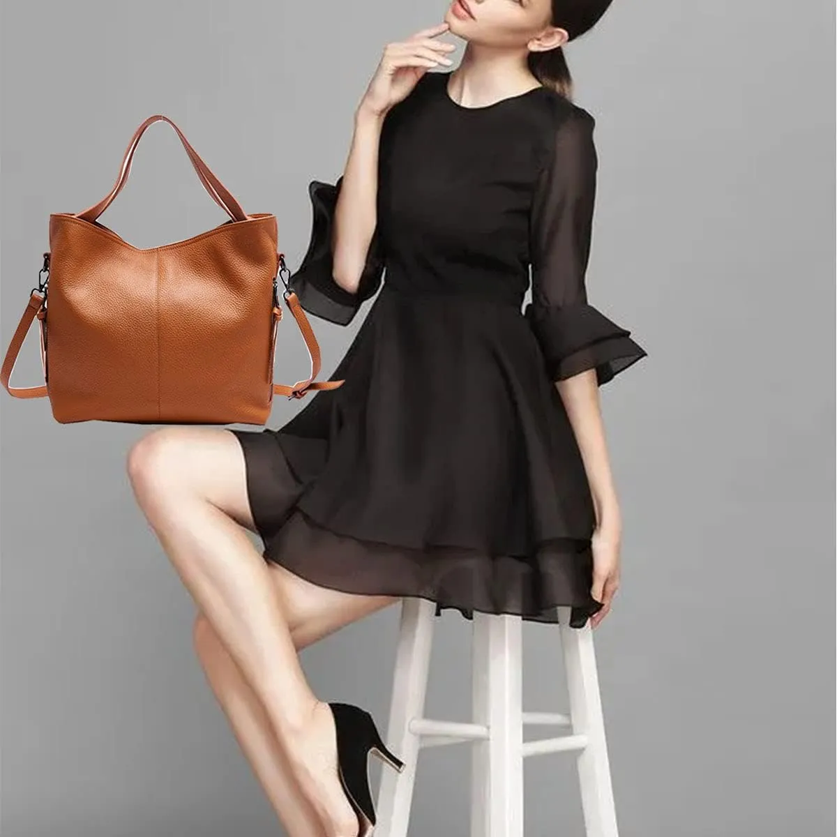 Purses and Handbags for Women Genuine Leather Shoulder Tote Bags Top Handle Satchel