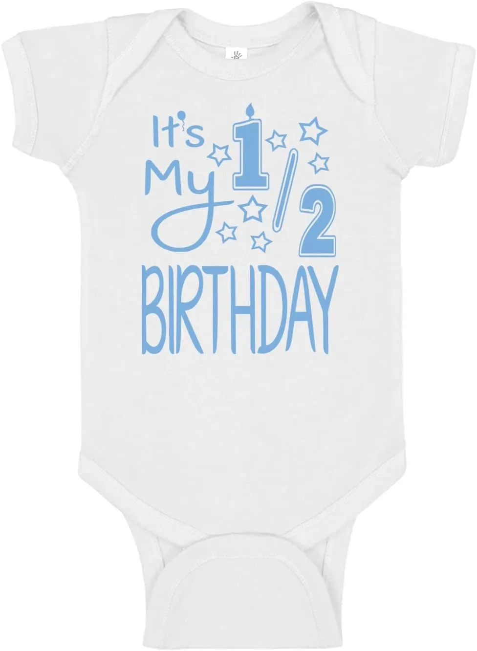 Reaxion Handmade Baby Boy Half Birthday Bodysuits It's My 1/2 Birthday Outfit