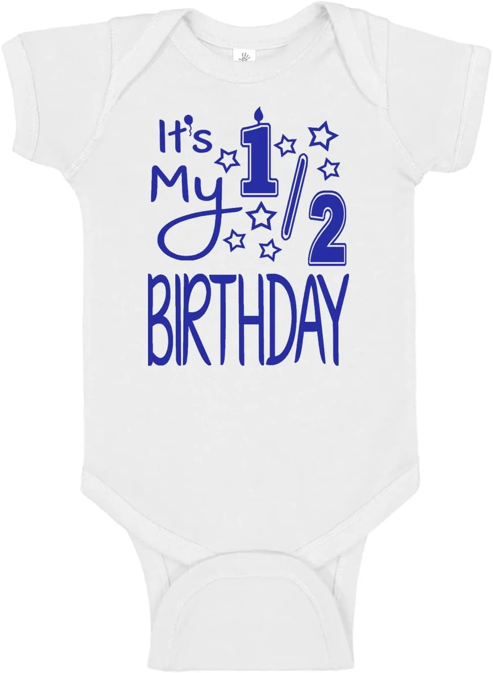 Reaxion Handmade Baby Boy Half Birthday Bodysuits It's My 1/2 Birthday Outfit